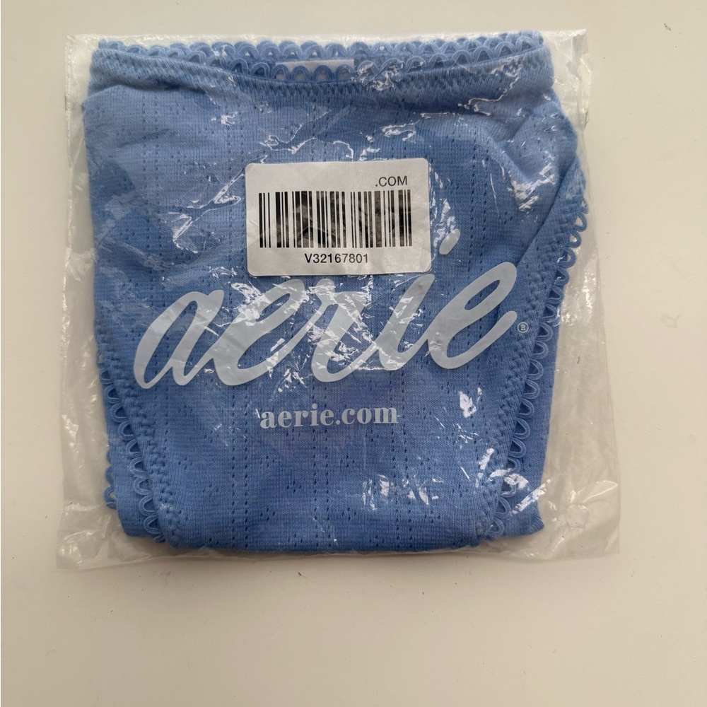 Aerie Soft Blue Scalloped Panties